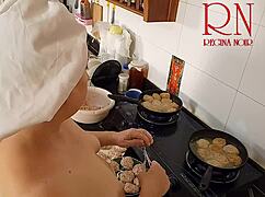 Nudist Housewife Regina Noir Cooks Naked In Kitchen As Maid Full Video