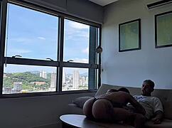 Ebony Babe's Swollen Pussy Gripped My Cock in Passionate Cowgirl Ride