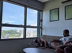 Ebony Babe's Swollen Pussy Gripped My Cock in Passionate Cowgirl Ride