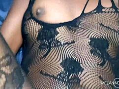 curvy ebony slut bends over fat ass for doggystyle pounding pt23