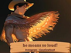 He Moans Loudly in Erotic Solo Climax