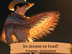 He Moans Loudly in Erotic Solo Climax