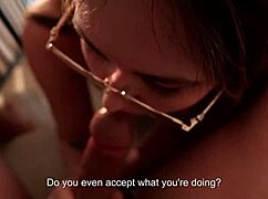 stepmom gets so naughty blowin daddy's cock doggystyle big tits bouncin when he neglects her homemade pov