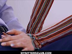 tiny blonde teen babysitter scarlett hampton sucks monster cock to save her job