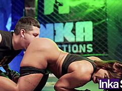 Trainer, you gonna pound this colombian bodybuilder's huge ass in the gym