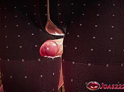 Sexy nylon teacher rino teases big dick thighjob then takes creampie doggystyle closeup