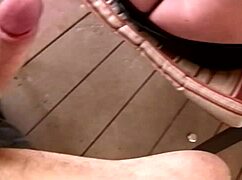 my horny girlfriend gives me footjob in short skirt pov