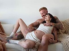 Skinny Roommate Lana Small Deepthroats Cock Over TV Watching