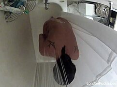London Keyes strips big tits in BTS part 2