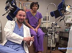 Dr Tampa Humiliates Jackie Banes' Shaved Latina Pussy in Latex 👮‍♀️🍑😈