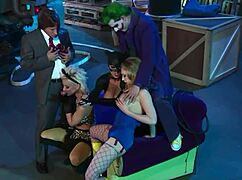 hey joker, after double-crossing catwoman, why the group blowjob orgy in heels?