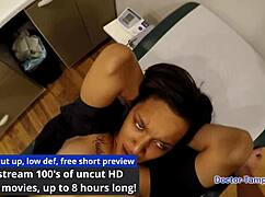 Dr Tampa Humiliates Jackie Banes' Shaved Latina Pussy in Latex 👮‍♀️🍑😈