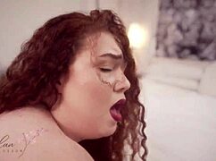 Chubby Ebony BBW Worships Big Black Cock Bent Over Bedroom Doggystyle