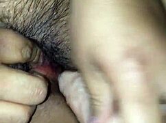 Watch my fat Latina BBW girlfriend stretch pussy with two huge dildos