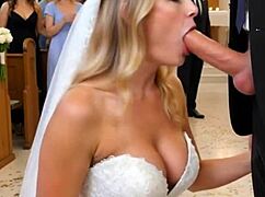 AI Generated Bride's Wet Pussy Stretches Around Massive Cock During Wedding Ceremony