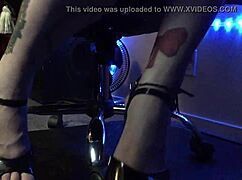 Watching high heels and pretty feet under desk voyeur?