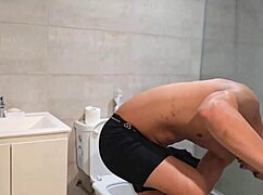 my latina friend craves facial cumshot during bathroom fuck