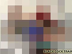 shemale gulps down massive cock into her throat