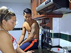 Step Mom Whore Sucks Step Son's Cock in Taboo Play