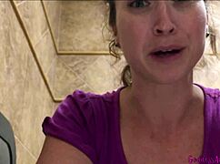 whoa, sexy goddess pees in public toilets and flashes her hot body 😈🚽