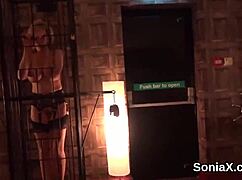 Unfaithful british milf lady sonia spreads huge boobs in wedding lingerie