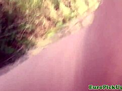 Pierced euro skater teen sucks cock then gets pounded hard outdoors in public reality