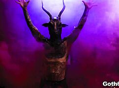 Crazy 18+ Goth Sluts Kenzie Reeves Kira Noir Jane Wilde Share Giant BBC in Foursome Fuckfest!