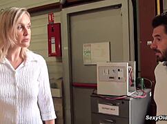 Ever wonder how tall Milf Melany Paris takes Michael Cheritto deep in warehouse?