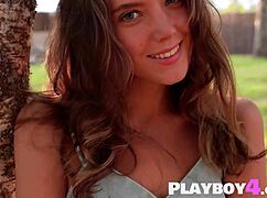 Petite Blonde Milf Rips Clothes Off For Hot Outdoor Pussy Posing And Striptease