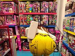 you can see my thong peeking through these tight yellow leggings