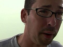 Blonde ballerina drilled doggystyle cowgirl double penetrated by two janitors post workout pounding her big tits