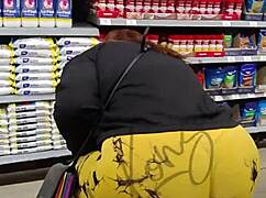 you can see my thong peeking through these tight yellow leggings