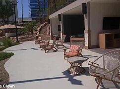 Ebony cougar boss Yum Thee gets doggystyle hammered by college student at Vegas resort