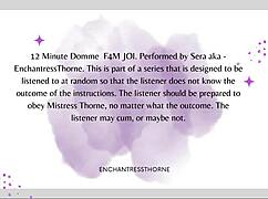 ready for my f4m femdom joi to edge you into total denial?