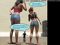 whoa giantess boobs grow huge in this wild size change comic 😱👀