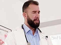 in the hospital, husband watches heartbroken wife alison rey get pounded by doctor will pounder