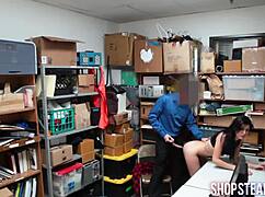 thief caught bending over for some intense action with the crew