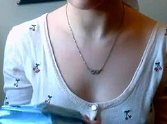 cute petite teen unboxes lingerie showing wet belly and skinny body excitement