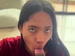 she craves that huge neighbor cock deepthroat blowjob and balls lick from amateur couple nysdel