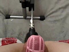 Locktober Newbie Submissive Slut's First Machine Ride