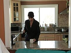 Mason Moore gulps cum after hard pussy pounding