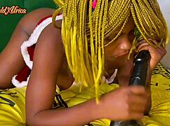 happy xmas riding my new 12inch dildo and 7inch big cock moaning wet