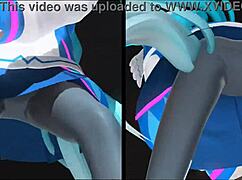 She hikes up her skirt over tight leggings for sneaky upskirt peeks that steal the show in fetish play