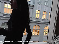 shy euro coed kate dildos her tight pussy then deepthroats for titty cumshot pov.