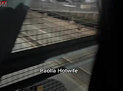 corno watch paolla hotwife flash and take nego rubi's huge cock