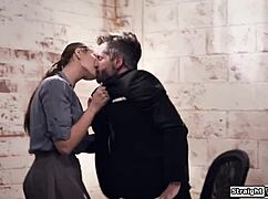 should i fuck my busty boss deepthroat blowjob in office