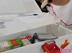 ts nurse bianca reis swaps cum mouth to mouth with her patient