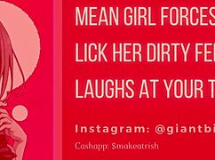 hey loser my bimbo feet own your tiny dick lick now slave!!