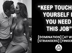 hey, that horny secretary got caught rubbing one out and bangs boss to keep her job