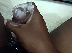 rohitjames blasts hot cumshots on sexy latina bodybuilder